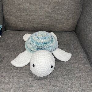 Hand crocheted sea turtle plushie